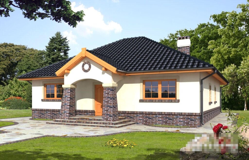 Фото проект дома с мансардой Dd666 на 120 м2, проект дома на 3 комнаты