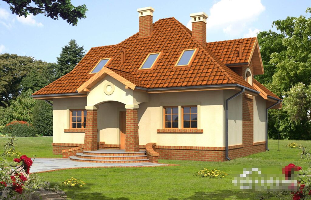Фото проект дома с мансардой Dd536 на 128 м2, проект дома на 4 комнаты