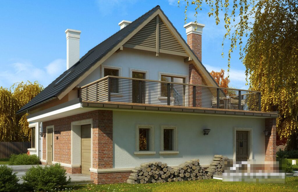Скачать готовый проект дома с мансардой, чертежи и фото дома с мансардой - фото 3