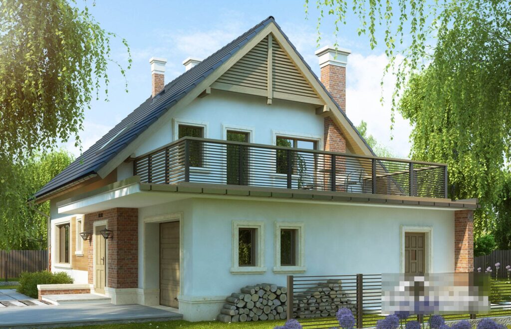 Скачать готовый проект дома с мансардой, чертежи и фото дома с мансардой - фото 4