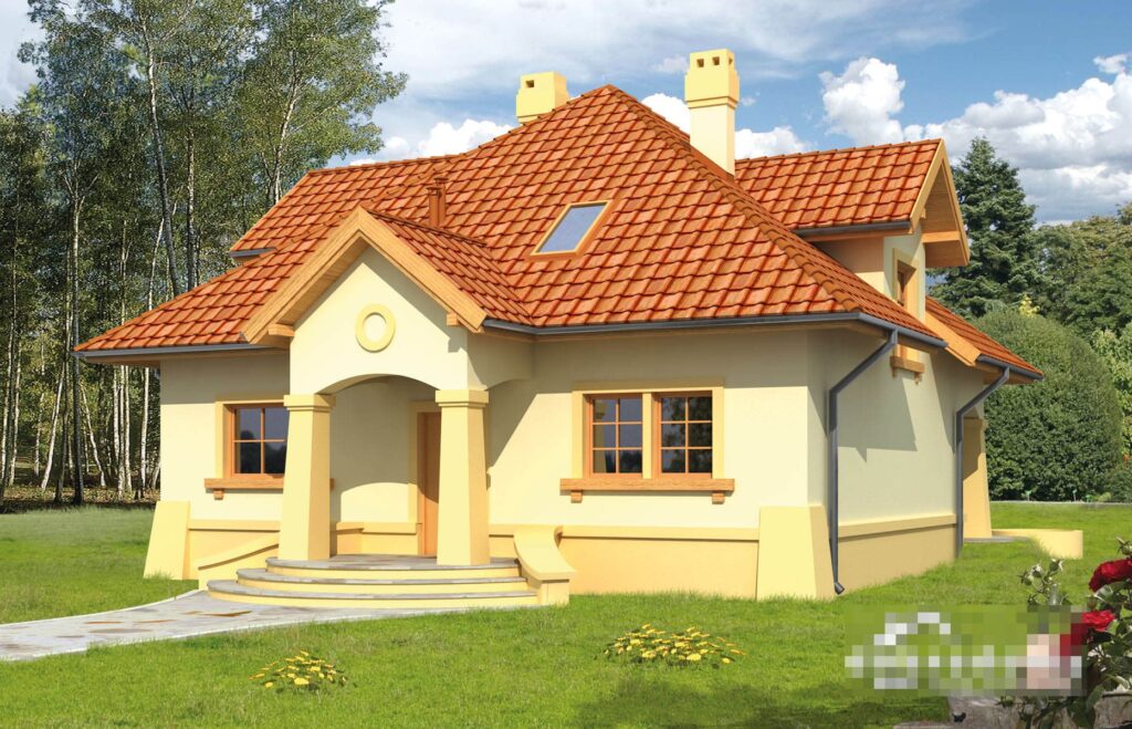 Фото проект дома с мансардой Dd486 на 136 м2, проект дома на 4 комнаты