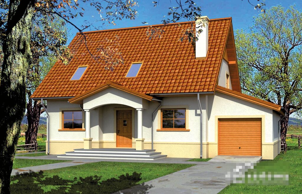 Фото проект дома с мансардой Dd487 на 139 м2, проект дома на 4 комнаты
