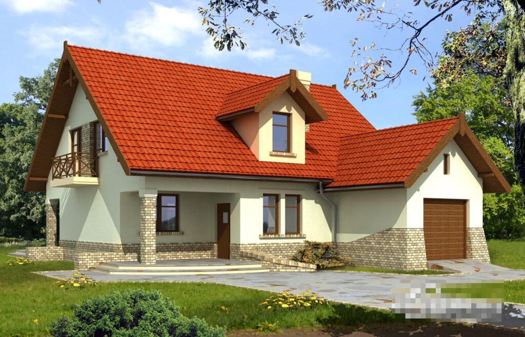 Фото проект дома с мансардой Dd694 на 146 м2, проект дома на 4 комнаты