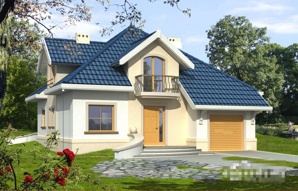 Фото проект дома с мансардой Dd609 на 147 м2, проект дома на 7 комнаты