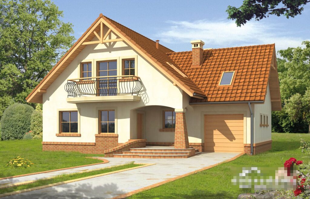 Фото проект дома с мансардой Dd462 на 148 м2, проект дома на 4 комнаты