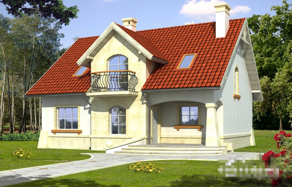 Фото проект дома с мансардой Dd617 на 151 м2, проект дома на 5 комнаты