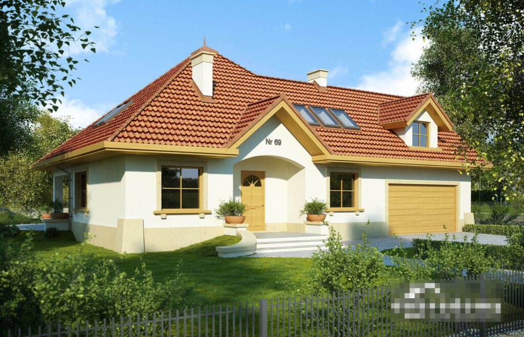 Фото проект дома с мансардой Dd410 на 156 м2, проект дома на 4 комнаты