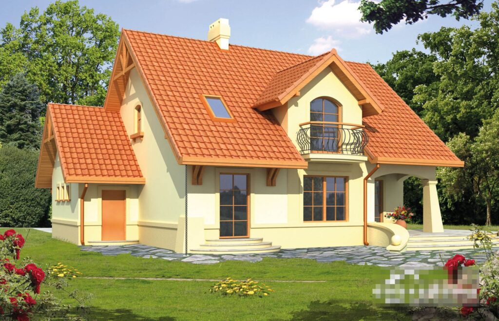 Фото проект дома с мансардой Dd563 на 156 м2, проект дома на 3 комнаты