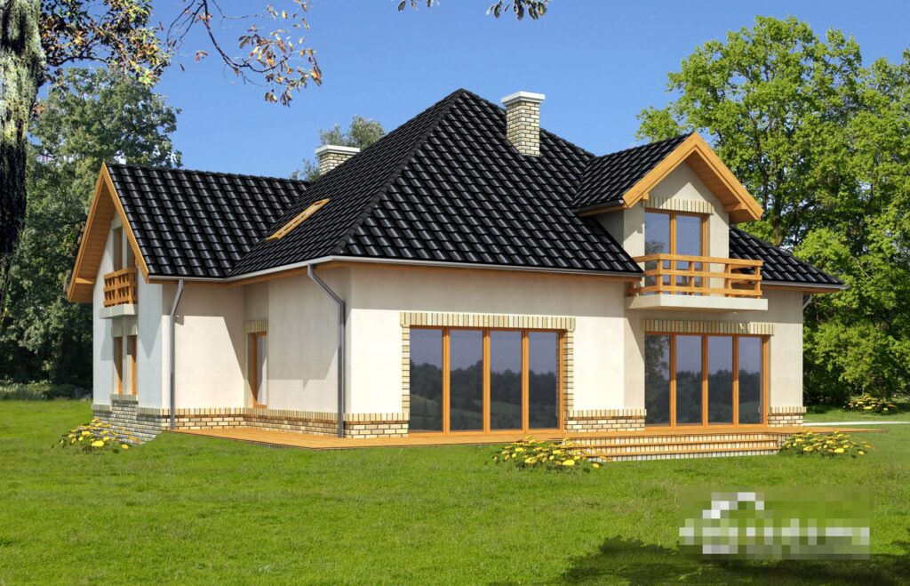 Фото проект дома с мансардой Dd489 на 220 м2, проект дома на 4 комнаты
