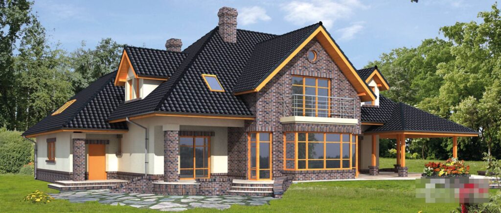 Скачать готовый проект дома с мансардой, чертежи и фото дома с мансардой - фото 2